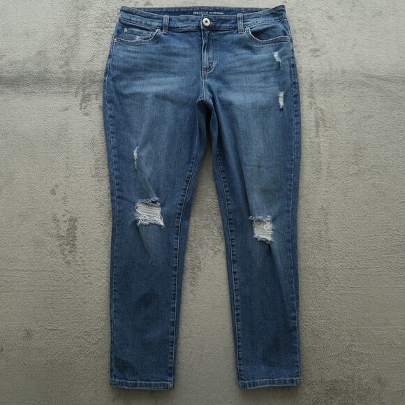 INC International Concepts Jeans Women's Size 12 Mid-Rise Straight 29" Inseam - Picture 1 of 16